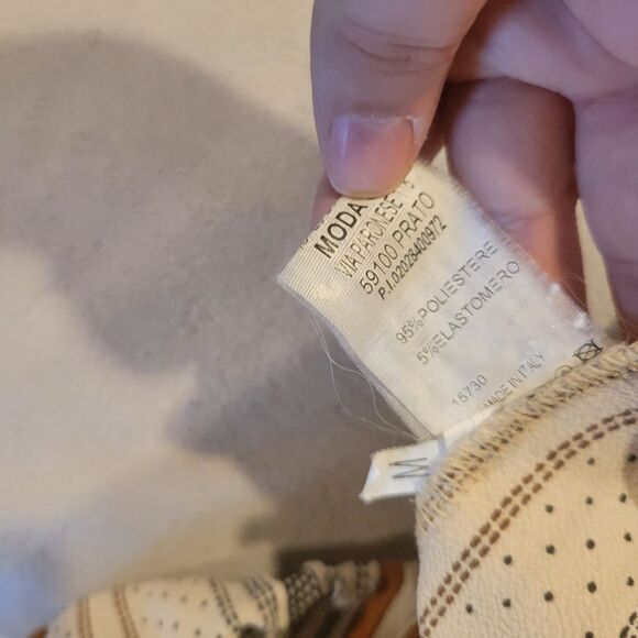 Tiziano Zorzan Modal Striped Wide Leg Pants Size Medium - Picture 4 of 9